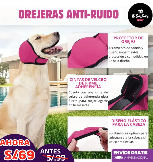 Orejeras Anti-Ruido para perro