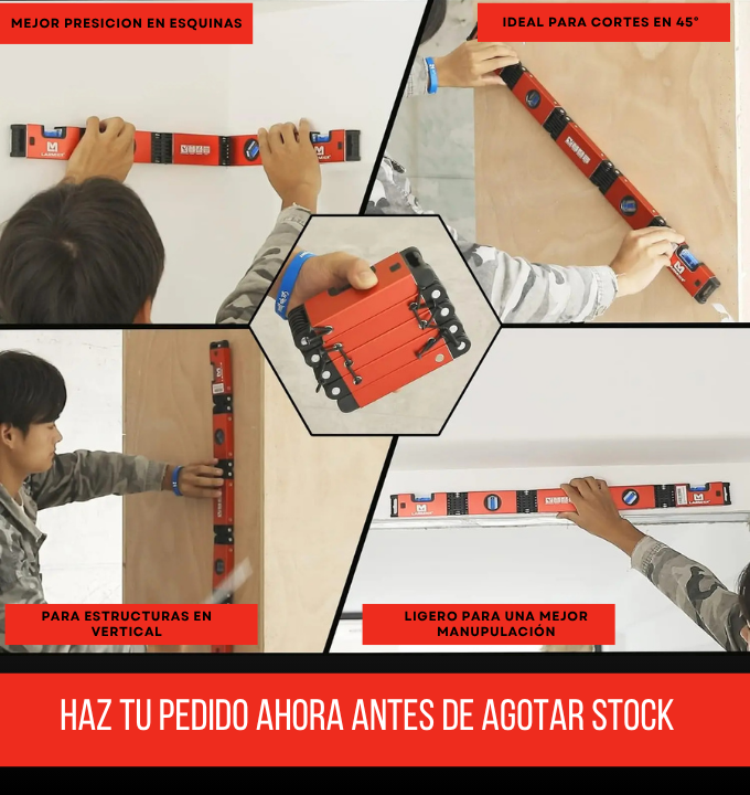 Regla de nivel magnético plegable y cortador de paneles profesional